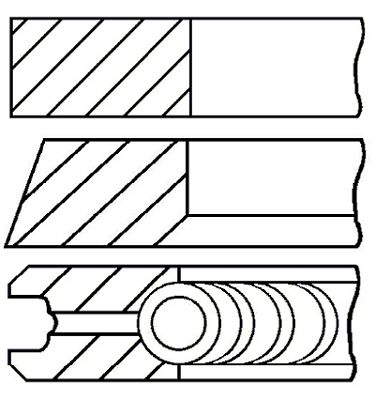 

Комплект поршневых колец GOETZE ENGINE 08-433000-00