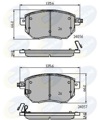 

Тормозные колодки COMLINE дисковые CBP31745