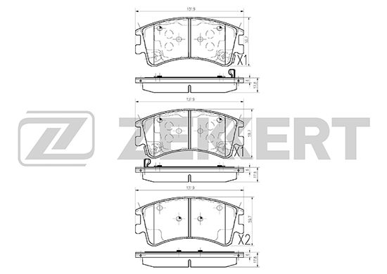 фото Комплект тормозных колодок, дисковый тормоз zekkert bs-2064