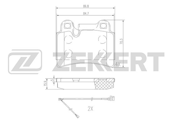 

Тормозные колодки ZEKKERT дисковые BS-2451
