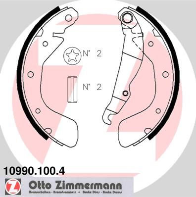 

Комплект тормозных колодок ZIMMERMANN 10990.100.4