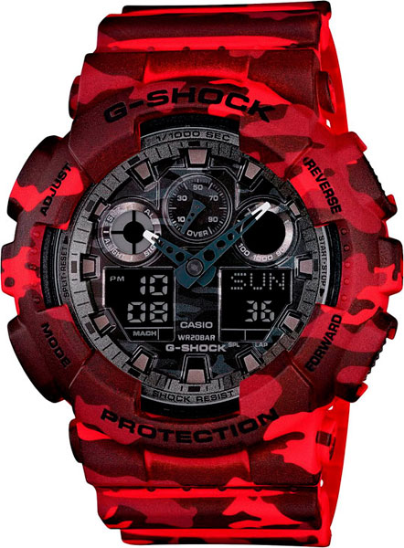 фото Японские наручные часы casio g-shock ga-100cm-4a с хронографом