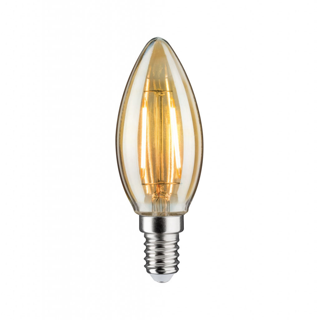 фото Лампа свеча led kerze 260lm e14 2,6w gold 28704 paulmann