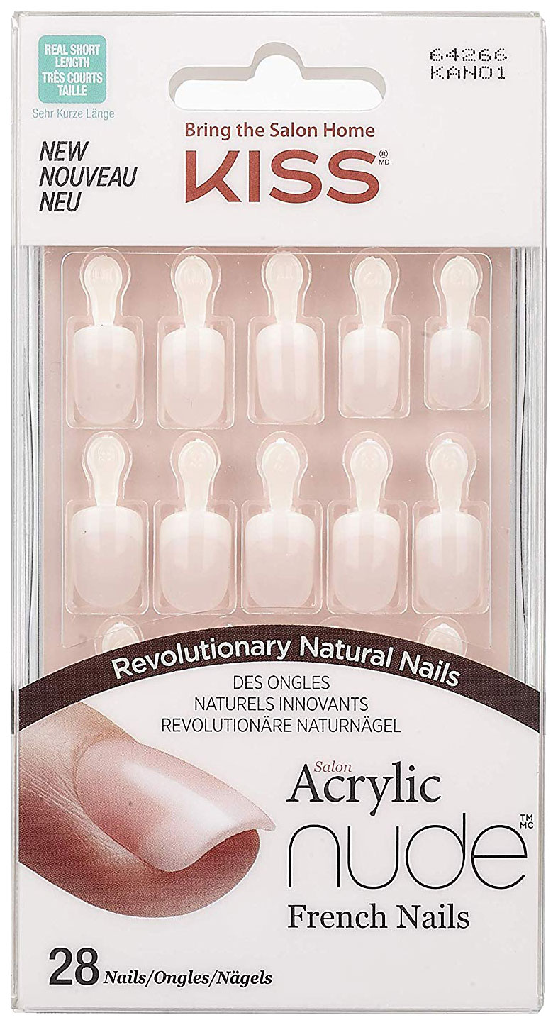 фото Накладные ногти kiss salon acrylic nude nails