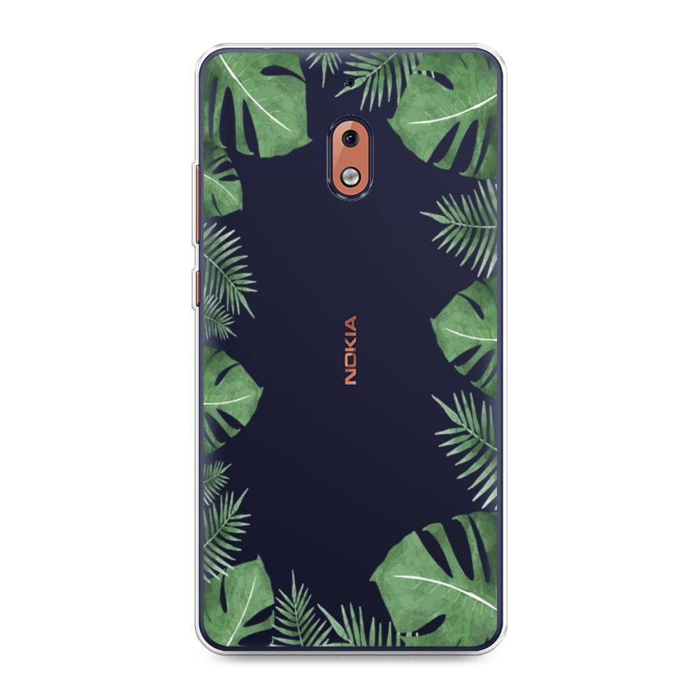 

Чехол Awog на Nokia 2.1 / Нокиа 2.1 "Листья папоротника рамка", Зеленый, 121550-8