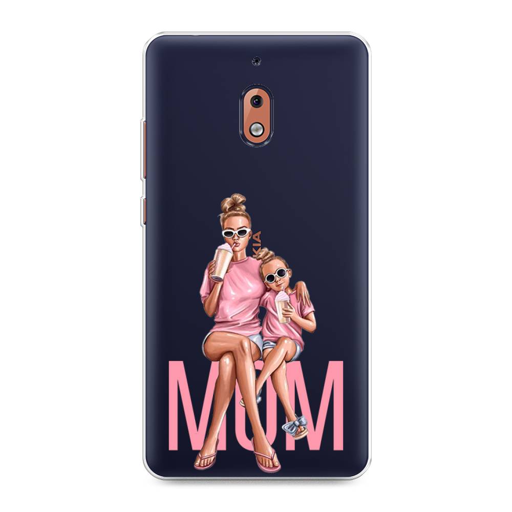 

Чехол Awog на Nokia 2.1 / Нокиа 2.1 "Lovely mom", Синий;бежевый;розовый, 121550-7