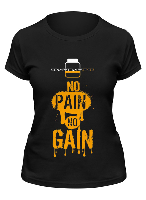 фото Футболка женская printio фитпит.рф - спортивное питание черная 2xl