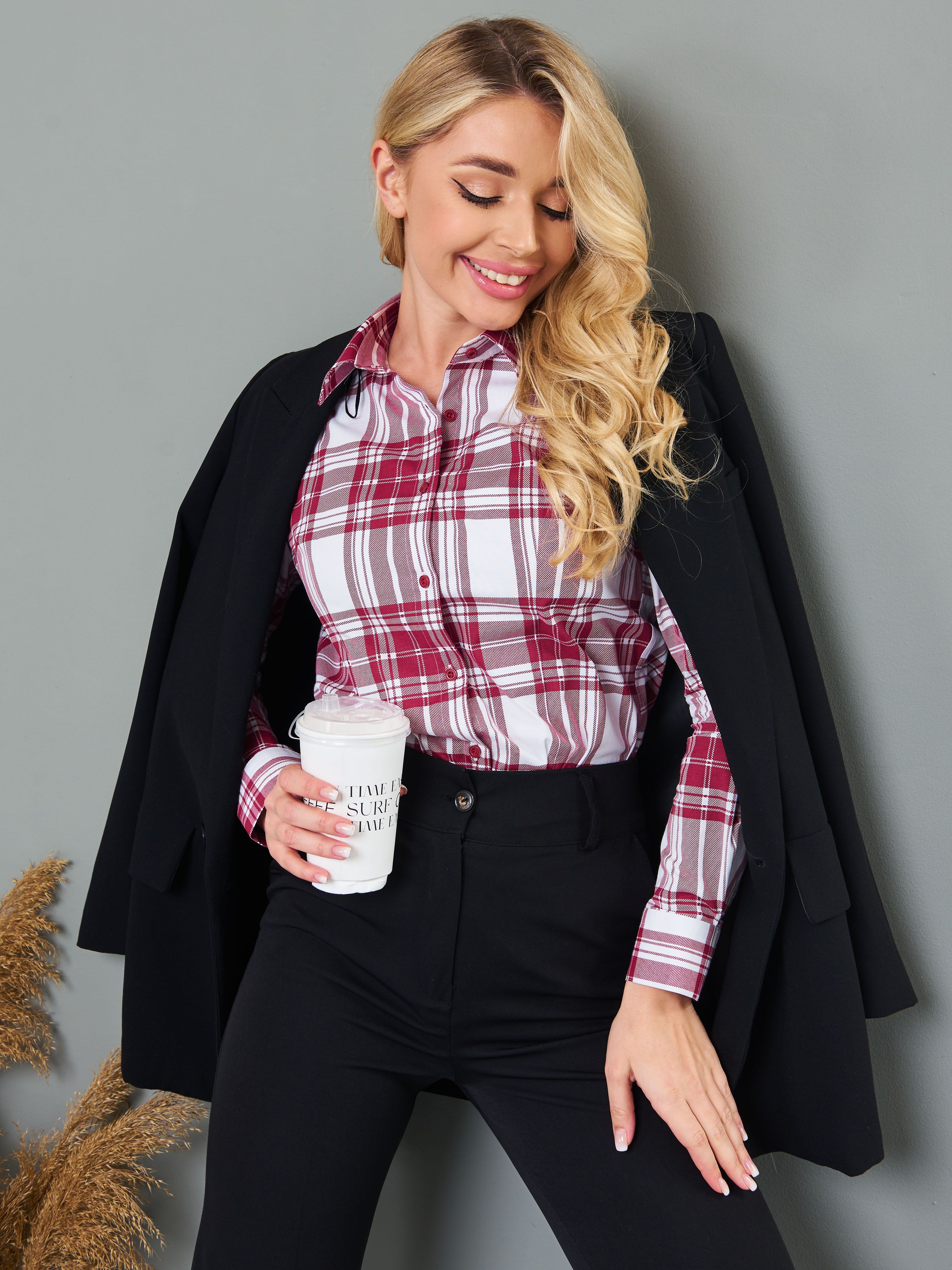 

Рубашка женская BAWER RL1324113 красная XL, Красный, RL1324113