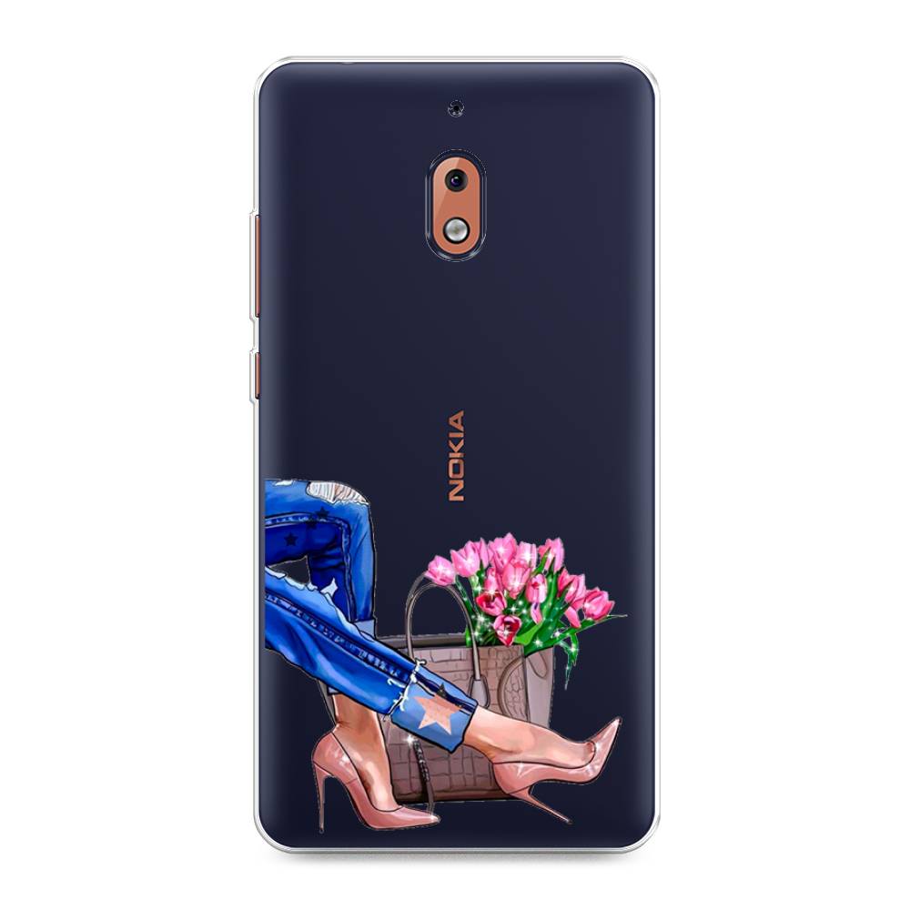 

Чехол Awog на Nokia 2.1 / Нокиа 2.1 "Каблучки", Голубой;коричневый;розовый, 121550-7