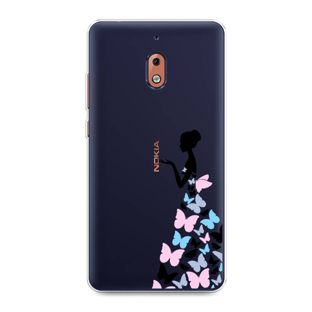 фото Чехол awog "платье из бабочек" для nokia 2.1