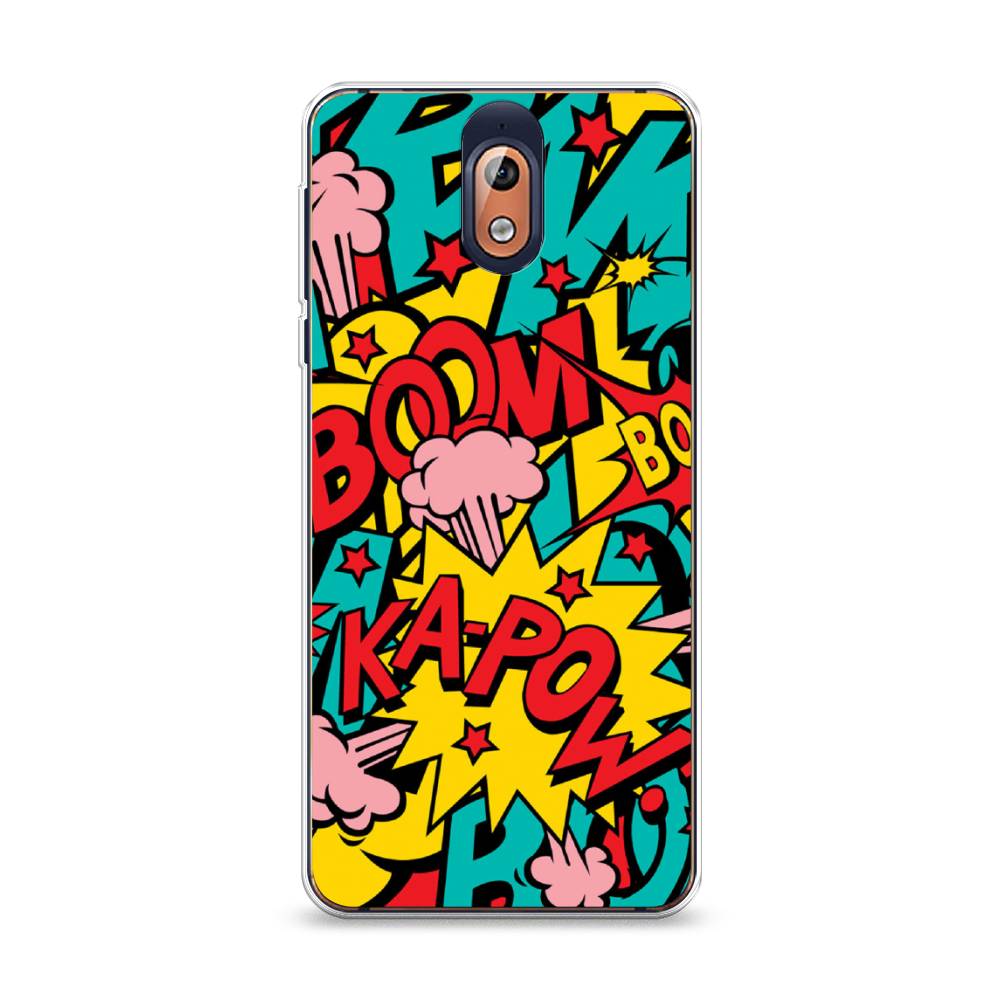

Чехол Awog на Nokia 3.1 / Нокиа 3.1 "Постер pop art", Голубой;желтый;красный, 121650-9