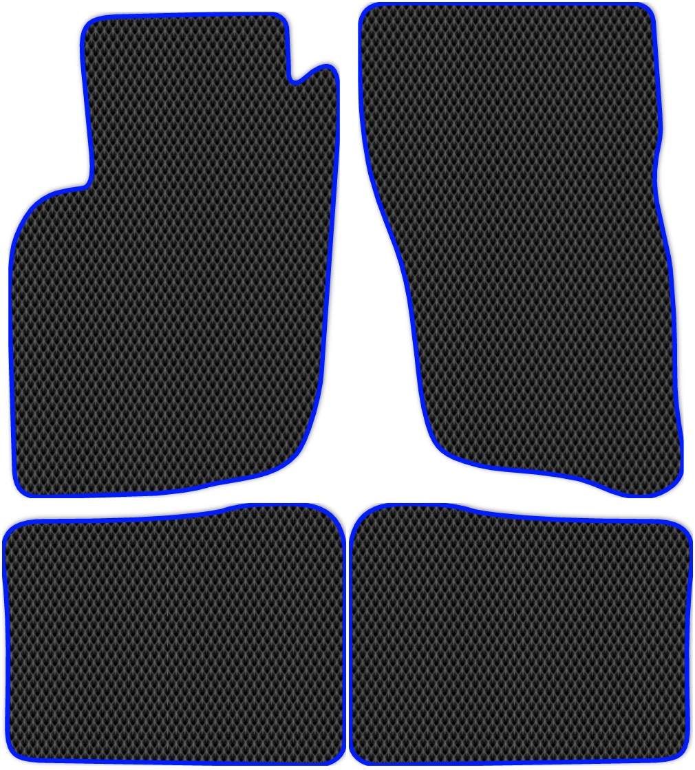 

Коврики ЭВА в салон для Mitsubishi Carisma (DA) 1999 - 2005, 4 шт. черный, синий кант, 3601-S4N-H
