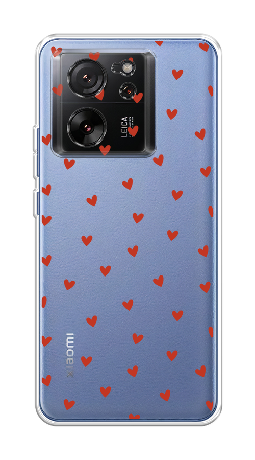 

Чехол на Xiaomi 13T/13T Pro "Red hearts", Красный;прозрачный, 319850-1