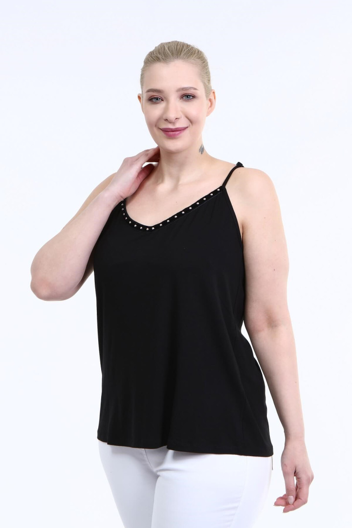 

Блуза женская My Line Moda 1394 черная 50 RU (товары доставляются из-за рубежа), 1394