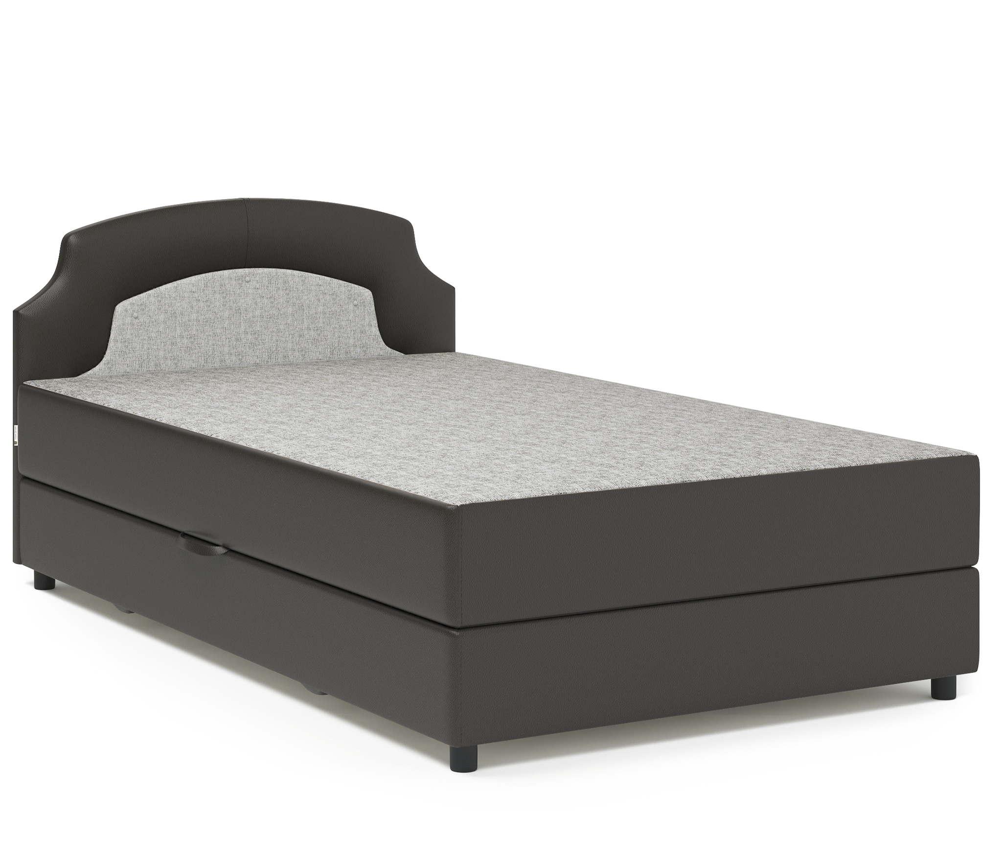 

Тахта Шарм-Дизайн Шарм 160 экокожа шоколад и серый шенилл, Серый;коричневый, Шарм