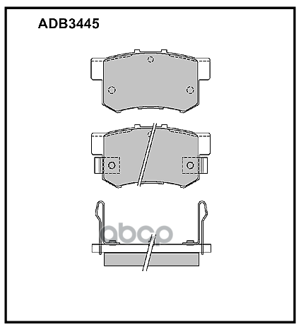 

Колодки дисковые ие Honda CR-V/FR-V 1.7/2.0 02 S ALLIED NIPPON ADB3445 ADB 3445