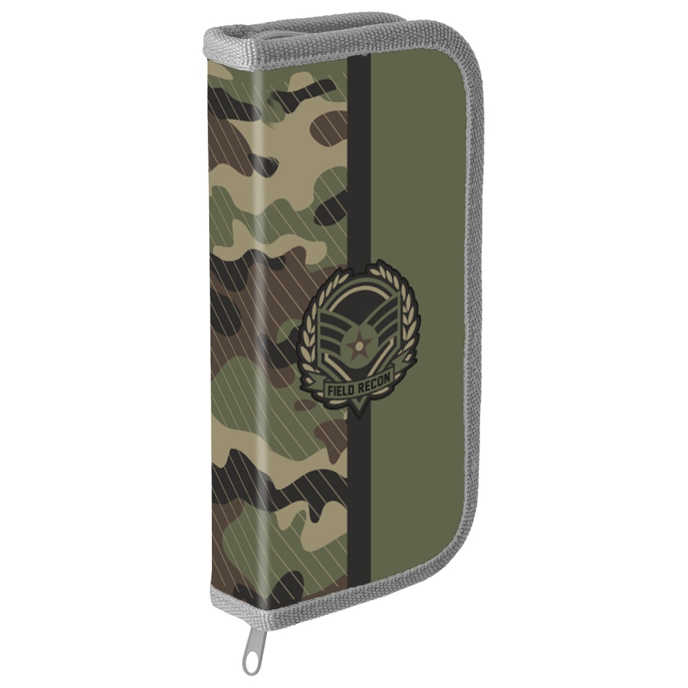 

Пенал Пифагор 1 отделение ламинированный картон 19х9 см Army 271101, 271101