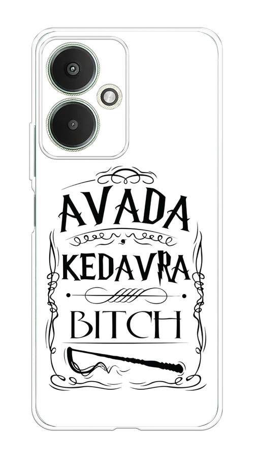 

Чехол на Xiaomi Redmi 13C 5G/Redmi 13R 5G/Poco M6 5G "Avada kedavra bitch", Белый;серый;черный, 321350-1