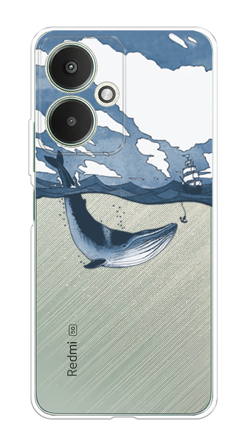 

Чехол на Xiaomi Redmi 13C 5G/Redmi 13R 5G/Poco M6 5G "Большой кит", Синий, 321350-1