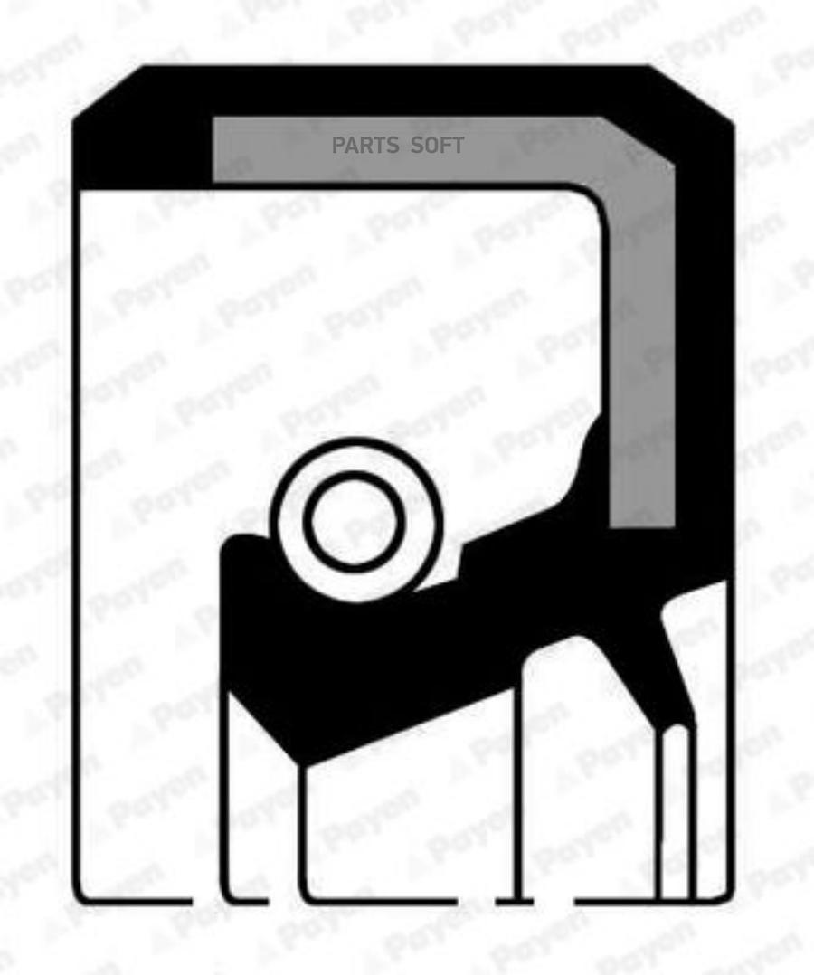 Сальник коленвала Payen NK158 36.5x50.5x7; Sephia 1.8 97-00; Mazda Protege 1.8 95-99