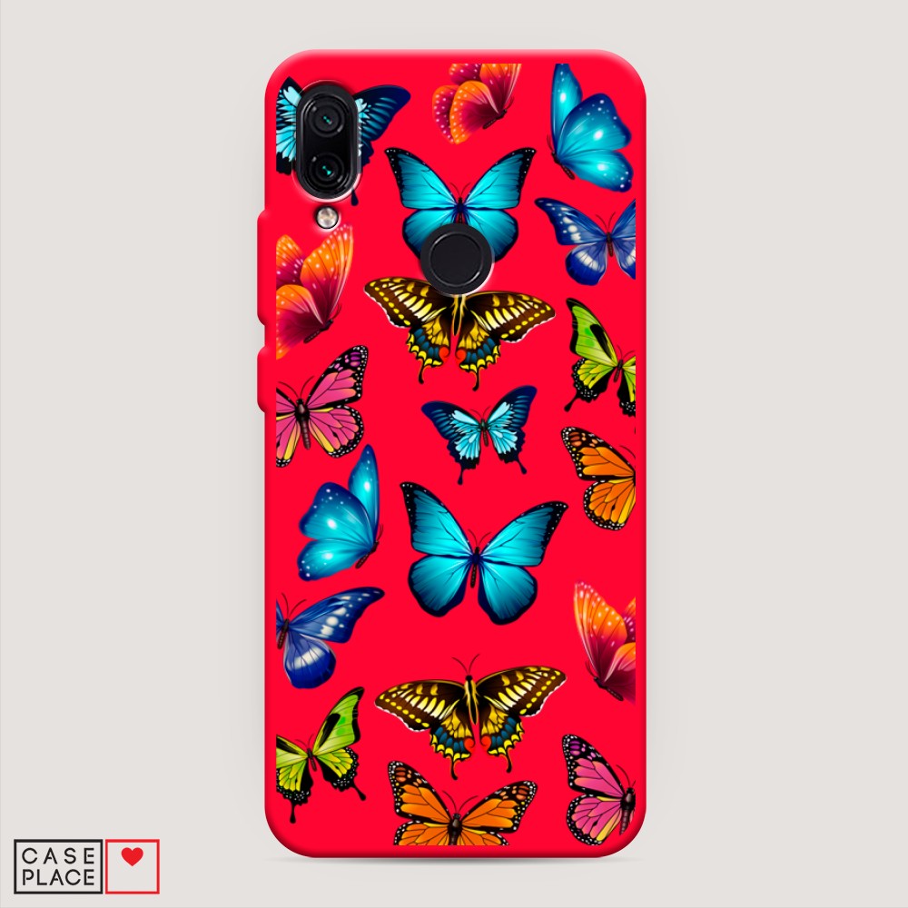 

Матовый силиконовый чехол "Разные бабочки" на Xiaomi Redmi 7, Разные бабочки