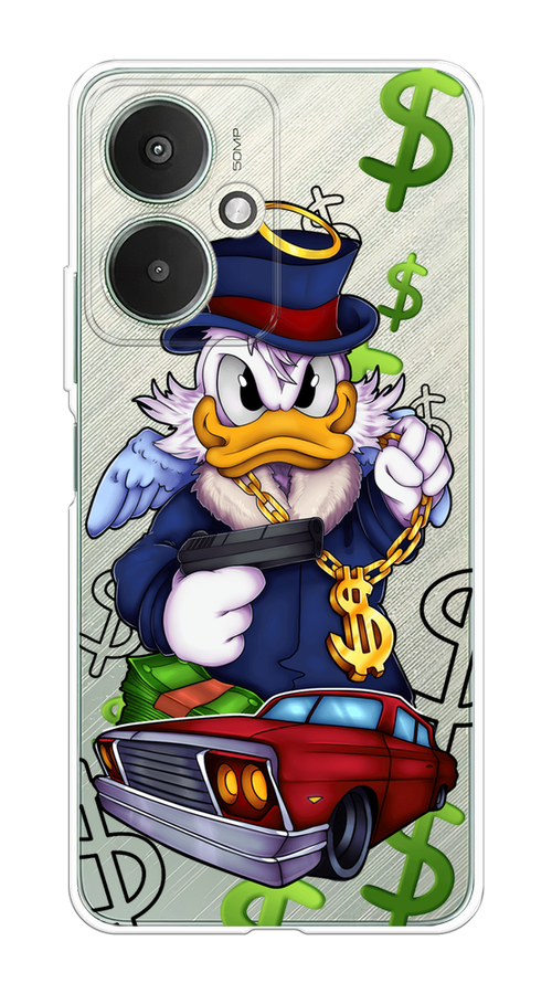 

Чехол на Xiaomi Redmi 13C 5G/Redmi 13R 5G/Poco M6 5G "Scrooge McDuck with a Gold Chain", Красный;синий;белый, 321350-1