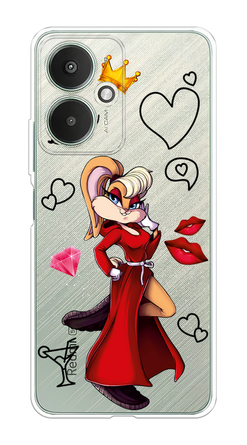 

Чехол на Xiaomi Redmi 13C 5G/Redmi 13R 5G/Poco M6 5G "Rich Lola Bunny", Красный;бежевый;оранжевый, 321350-1