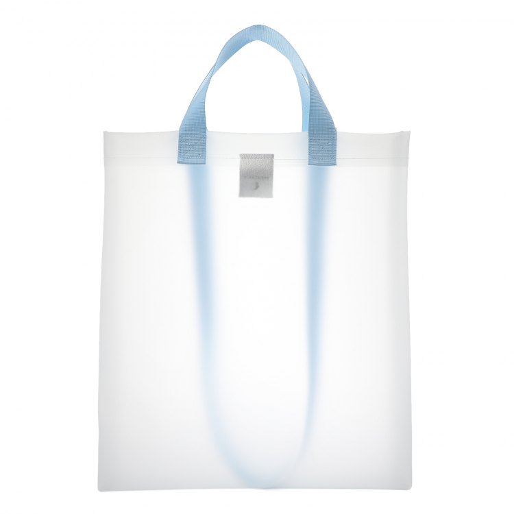 фото Сумка шоппер женская calzetti transparent shopper голубая