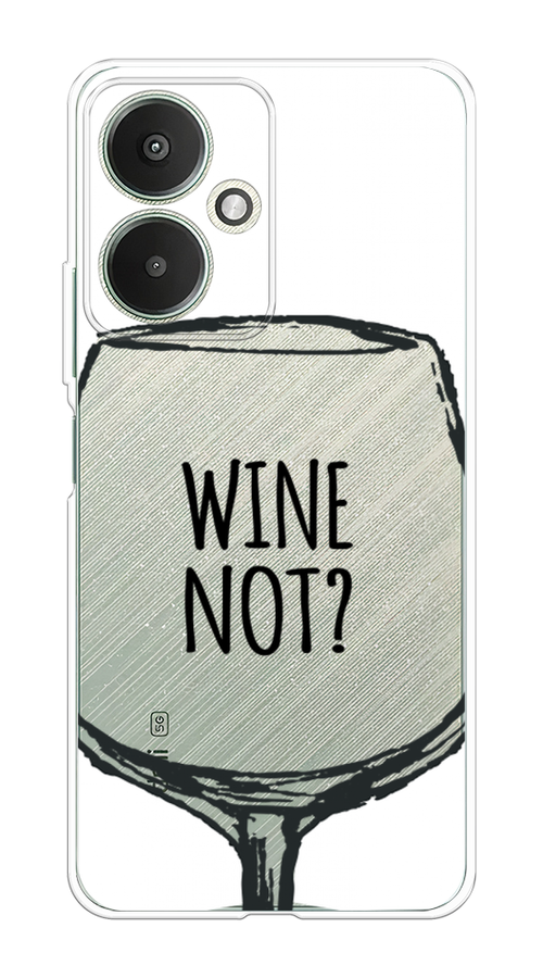 

Чехол на Xiaomi Redmi 13C 5G/Redmi 13R 5G/Poco M6 5G "Wine not white", Белый, 321350-1