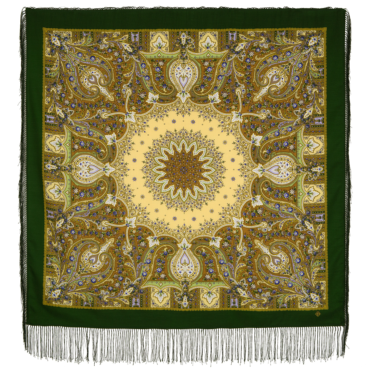 Платок женский Павловопосадский платок 1712 разноцветный, 110х110 см