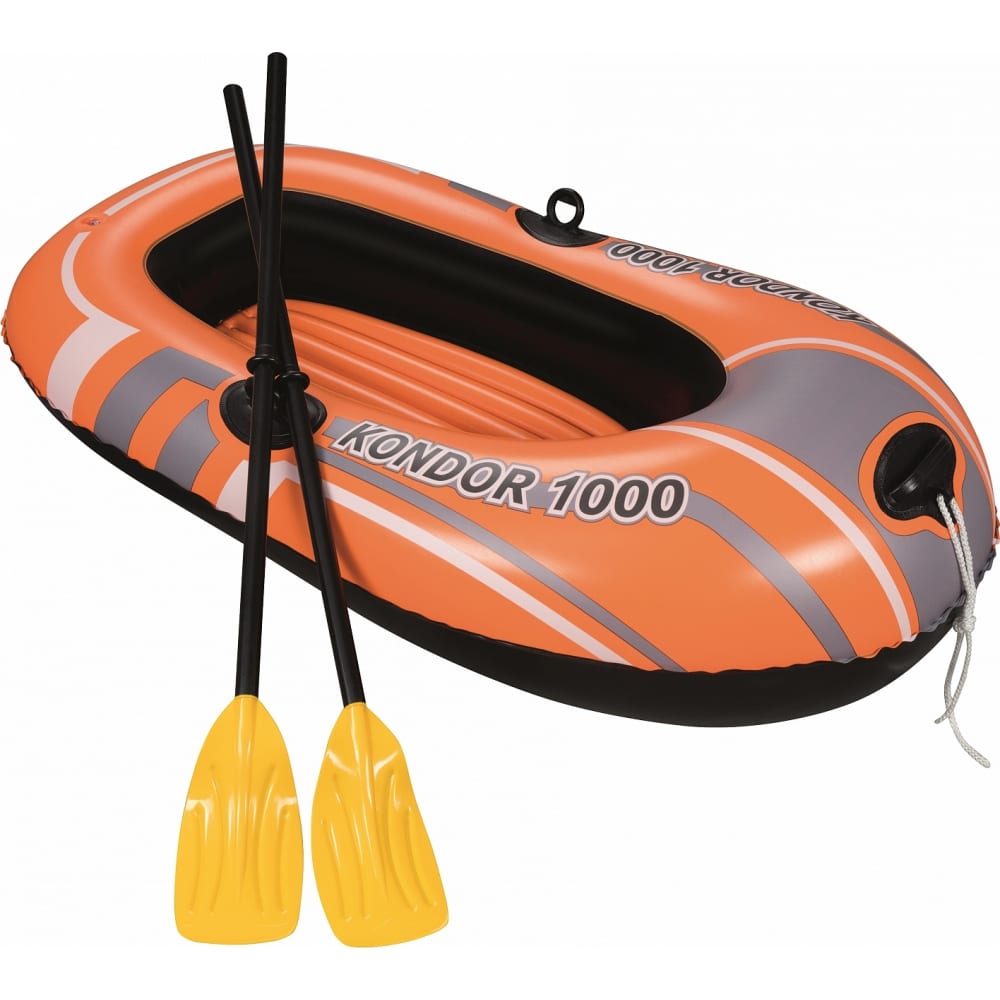 

Надувная лодка Bestway Hydro-Force Raft 155х93 см, с вёслами 61078 BW, Оранжевый, Hydro-Force Raft