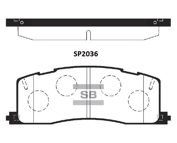 

Колодки задние TOYOTA PREVIA 90-00 SP2036 SANGSINBRAKE, SP2036