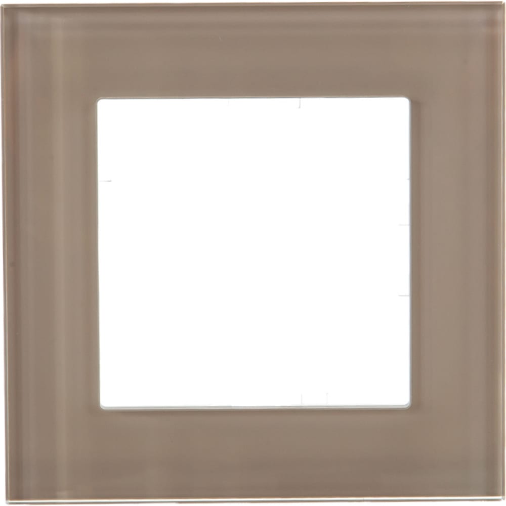 1-постовая рамка LK Studio натуральное стекло, цвет кремовый 844117-1