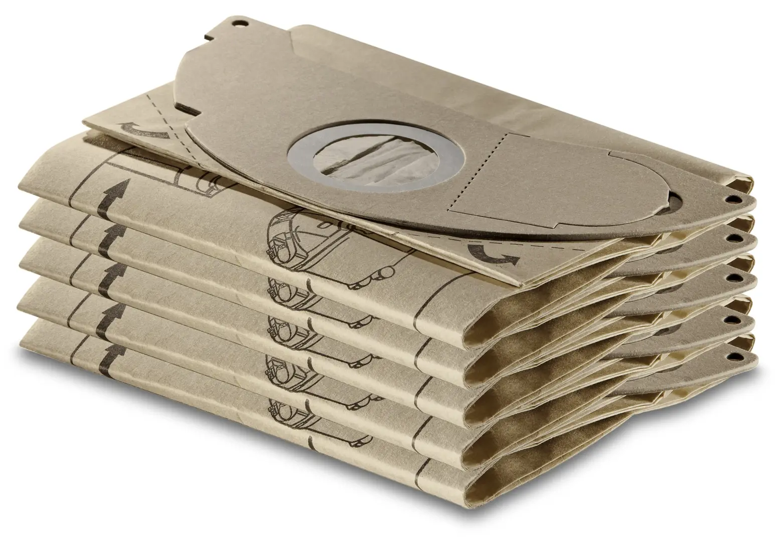 Мешки бумажные для пылесоса Karcher SE 19 л, 5 шт. бумажные пылесборники для проф пылесосов karcher air paper