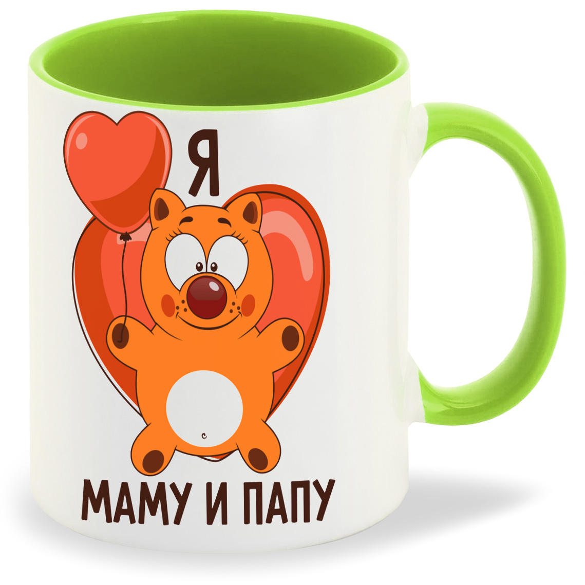 

Кружка CoolPodarok Я люблю маму и папу, Я люблю маму и папу