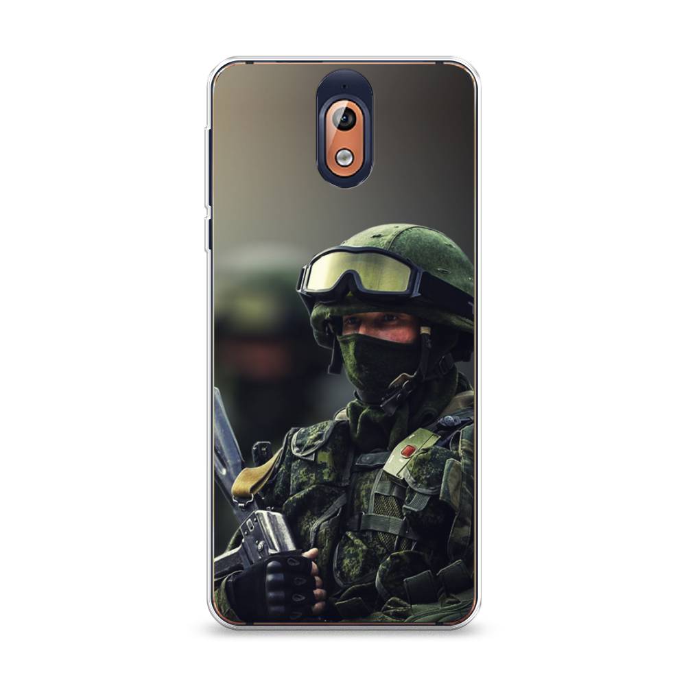 

Чехол Awog на Nokia 3.1 / Нокиа 3.1 "Солдат", Зеленый;серый, 121650-5