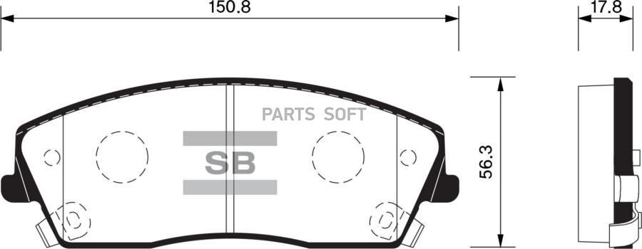

Тормозные колодки Sangsin brake передние SP1507, SP1507
