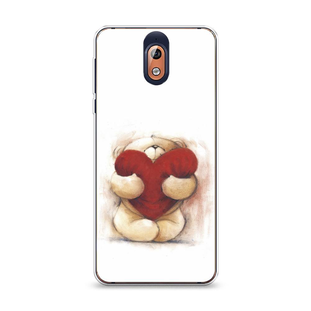 

Чехол Awog на Nokia 3.1 / Нокиа 3.1 "Мишка с сердцем 1", Белый;красный;бежевый, 121650-6