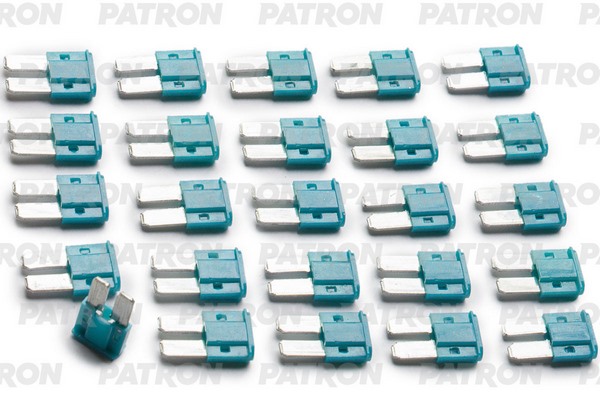Предохранитель пласт.коробка 25шт MICRO2 Fuse 15A голубой PATRON PFS056