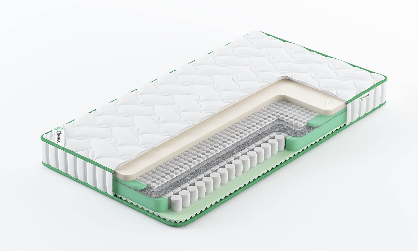 

Матрас Clever HybridTouch Max Slim 120x200, Белый, HybridTouch Max Slim