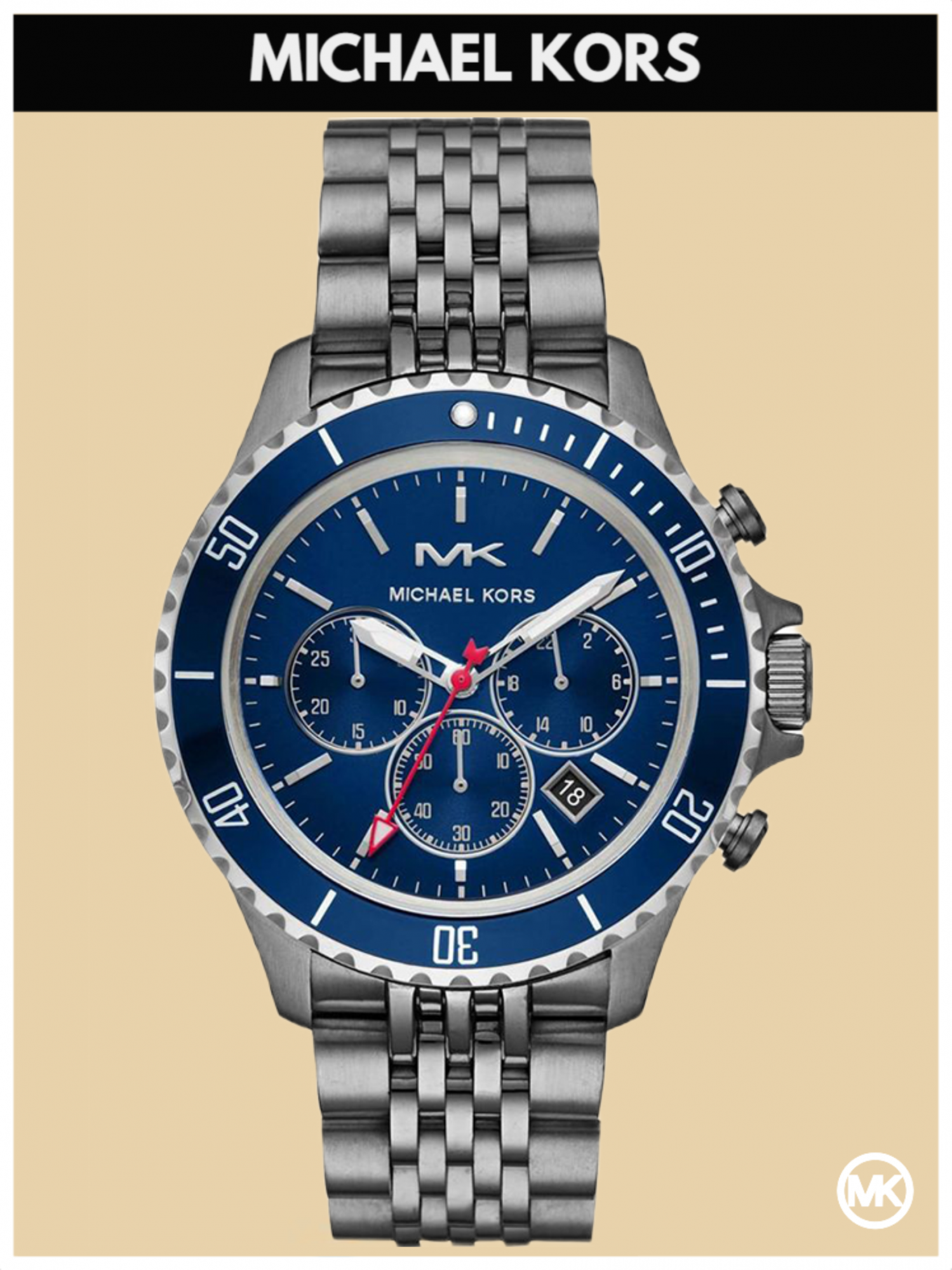 

Наручные часы мужские Michael Kors M8727K серые, M8727K