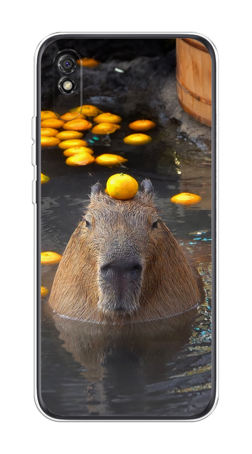 

Чехол на Xiaomi Redmi 9A "Капибара отдыхает", Коричневый;оранжевый;серый, 38950-1