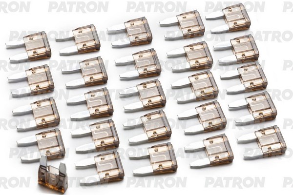 

Предохранитель пласт.коробка 25шт MINI Fuse 7.5A коричневый PATRON PFS016