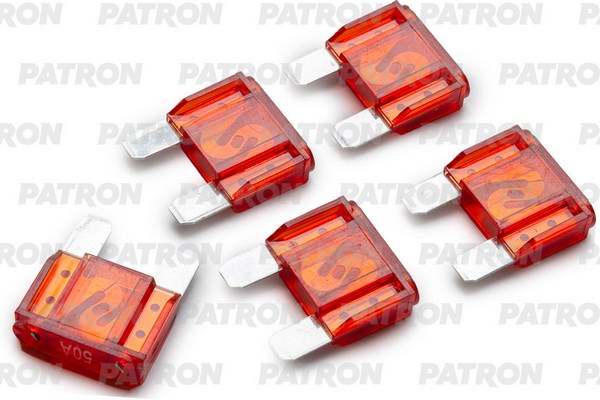 Предохранитель пласт.коробка 5шт MAXI Fuse 50A красный PATRON PFS065