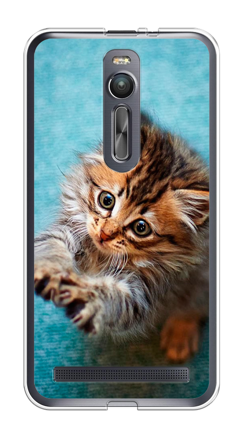 

Чехол Awog на Asus Zenfone 2 ZE550ML/ZE551ML "Котенок просит есть", Голубой;коричневый;белый, 40550-2