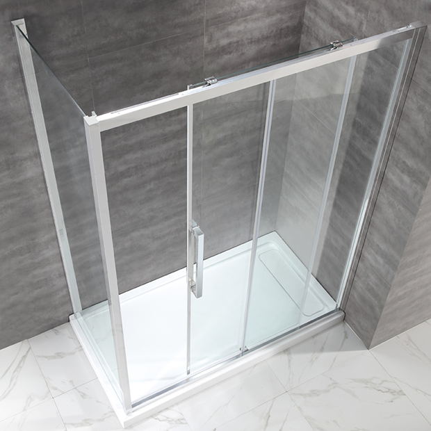 

Душевой уголок Cezares Lux Soft AH1 130/80 C Cr IV прозрачное стекло, профиль хром