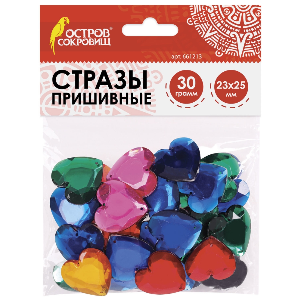 

Стразы для творчества Сердце, Разноцветный, 661213