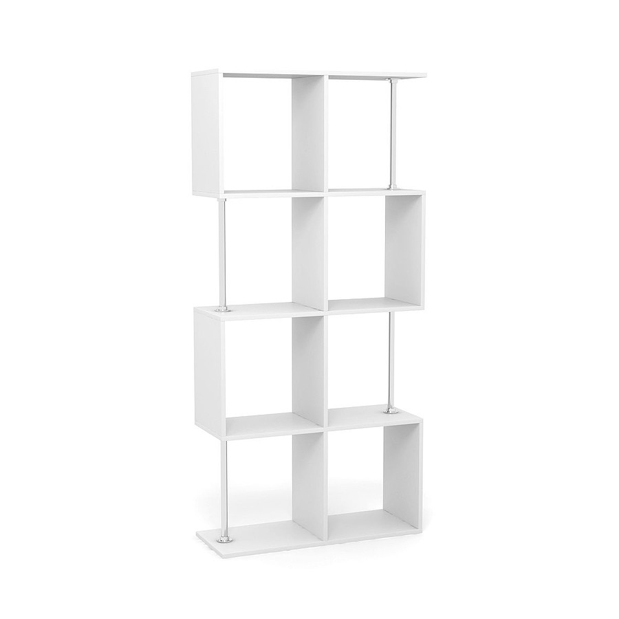 

Стеллаж напольный деревянный (ЛДСП) с металлическими стойками, 169х79х30 см СТЖ2/белый, СТЖ2