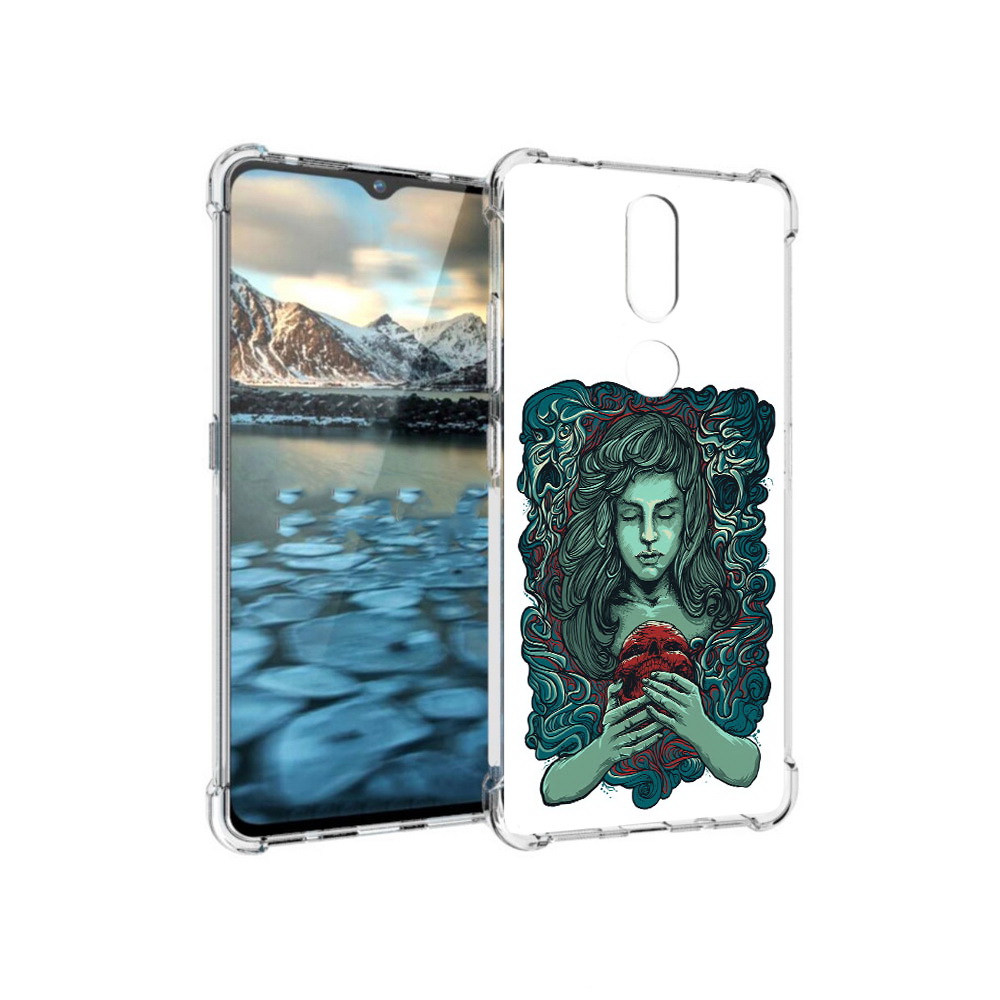 

Чехол MyPads Tocco для Nokia 2.4 спящая девушка (PT227049.107.619), Прозрачный, Tocco