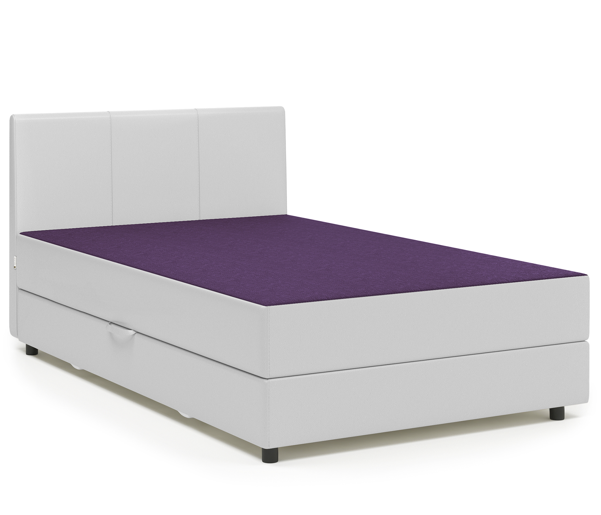 

Тахта Шарм-Дизайн Классика 90 фиолетовая рогожка и белая экокожа, Фиолетовый;белый, Классика